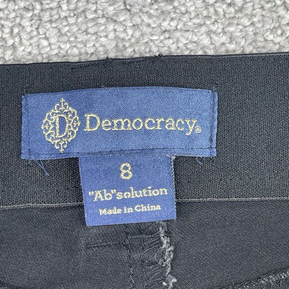 Democracy Jeans Women’s 8 Black Itty Bitty Bootcut Mid-Rise Dark Denim Stretch - Picture 4 of 10